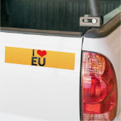 私はEUを愛します バンパーステッカー (トラック上)
