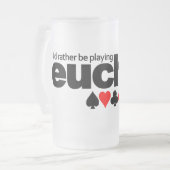 私はEuchreのマグ遊になる – スタイルを選択 フロストグラスビールジョッキ (正面左)