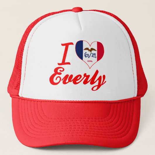 私はEverly、アイオワを愛します キャップ (正面)