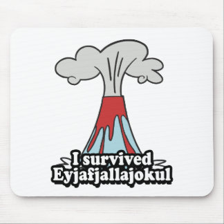 私はEyjafjallajokulの火山を生き延びました マウスパッド