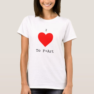 私はF+アートカフェのF+アート女性のTシャツが大好き Tシャツ