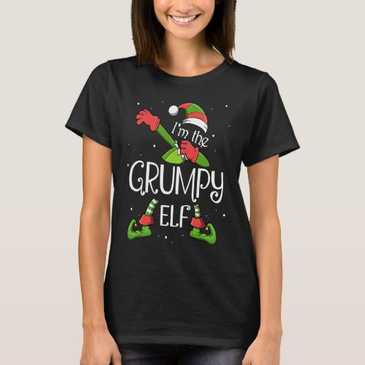 私はFaのための不機嫌な小妖精や小人ダビングサンタクロースクリスマス Tシャツ (正面)
