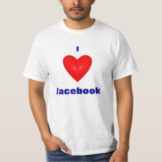 私はfacebookのティーを愛します tシャツ