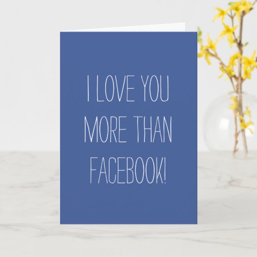 私はFacebookカードよりもっと愛します カード (黄色い花)