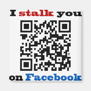 私はFacebook QRコードのつきまといます マグネット