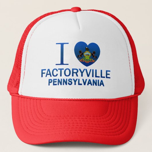 私はFactoryville、PAを愛します キャップ (正面)