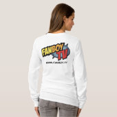 私はFanboy TVのフード付を代わりをします Tシャツ (裏面フル)