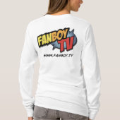 私はFanboy TVのフード付を代わりをします Tシャツ (裏面)