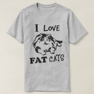 私はFAT猫を愛します! Tシャツ