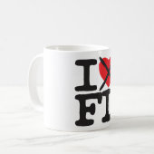 私はFL -フロリダ--を憎みます コーヒーマグカップ (正面左)