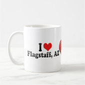 私はFlagstaff、AZを愛します コーヒーマグカップ (左)