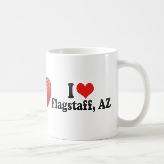 私はFlagstaff、AZを愛します コーヒーマグカップ (右)