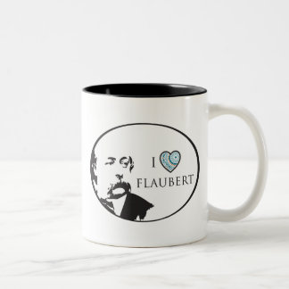 私はFlaubertのマグを愛します ツートーンマグカップ