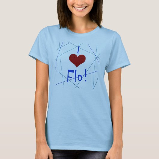 私はFloのワイシャツを愛します Tシャツ (正面)