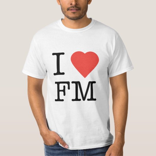 私はFMのTシャツを愛します Tシャツ (正面)
