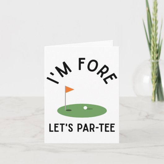 私はFore Let's Tee おもしろい Golf 4th Birthday Gol カード (正面)