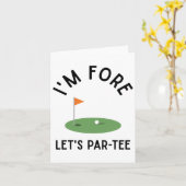 私はFore Let's Tee おもしろい Golf 4th Birthday Gol カード (黄色い花)