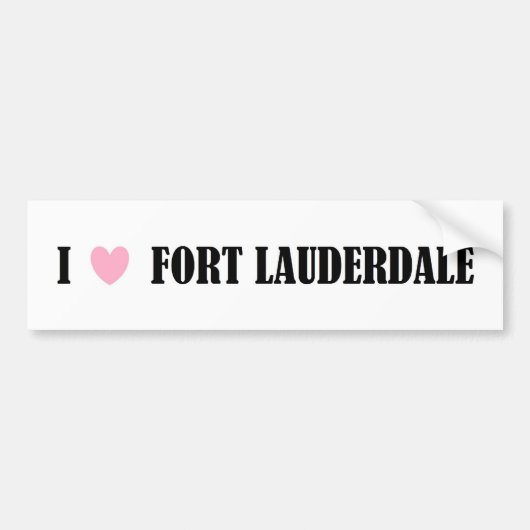 私はFORT LAUDERDALEのバンパーステッカーを愛します バンパーステッカー (正面)