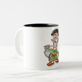 私はFreakinの朝人のように見えますか。 ツートーンマグカップ (正面左)