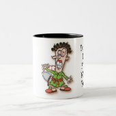 私はFreakinの朝人のように見えますか。 ツートーンマグカップ (中央)