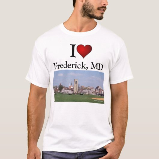 私はFrederickのMDのTシャツを愛します Tシャツ (正面)