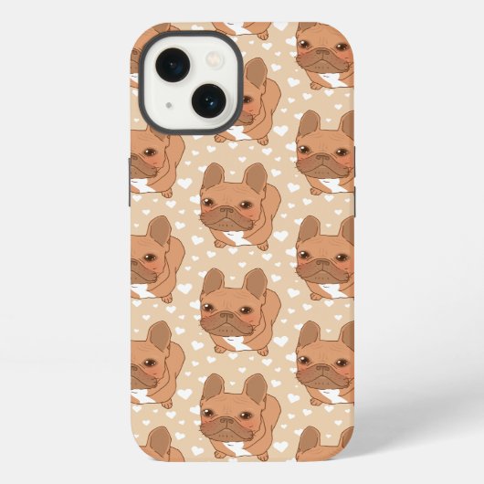 私はFrenchie愛します iPhoneケース (裏面)