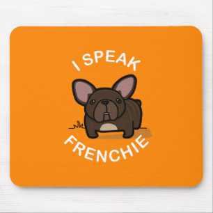 私はFrenchie -オレンジ--を話します マウスパッド