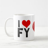 私はFYを愛します コーヒーマグカップ (左)