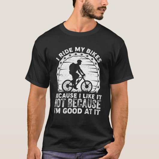 私はGだからではなく好きだから自転車に乗る Tシャツ (正面)