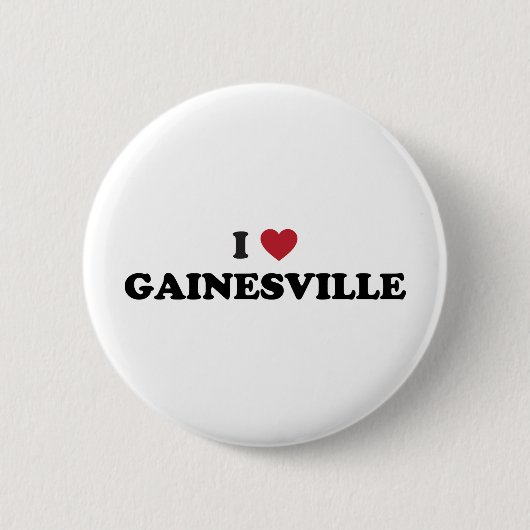 私はGainesvilleフロリダを愛します 缶バッジ (正面)