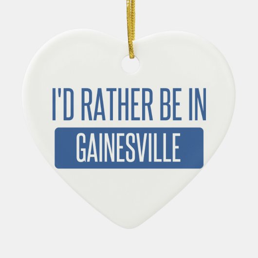 私はGainesville GAにむしろいます セラミックオーナメント (正面)