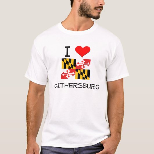 私はGaithersburgメリーランドを愛します Tシャツ (正面)