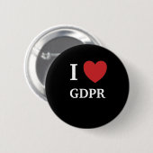 私はGDPR IのハートGDPRを愛します 缶バッジ (正面&裏面)