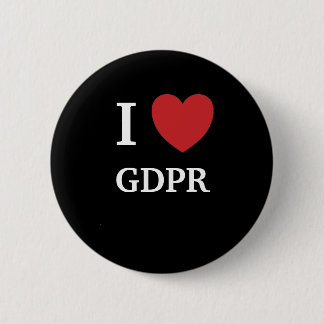 私はGDPR IのハートGDPRを愛します 缶バッジ