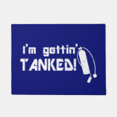 私はGettinタンクスクーバダイバーおもしろい引用文 ドアマット (正面)