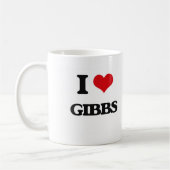 私はGibbsを愛します コーヒーマグカップ (左)