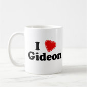 私はGideonを愛します コーヒーマグカップ (左)