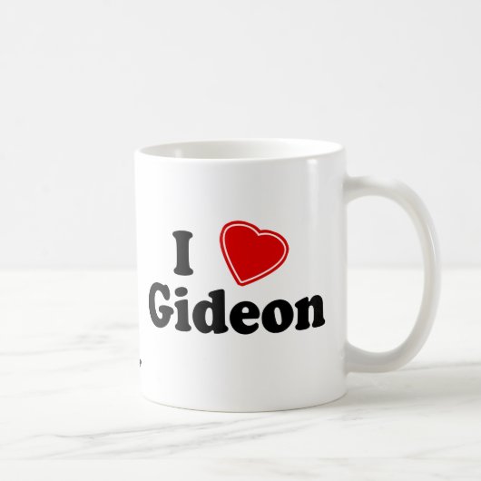 私はGideonを愛します コーヒーマグカップ (右)