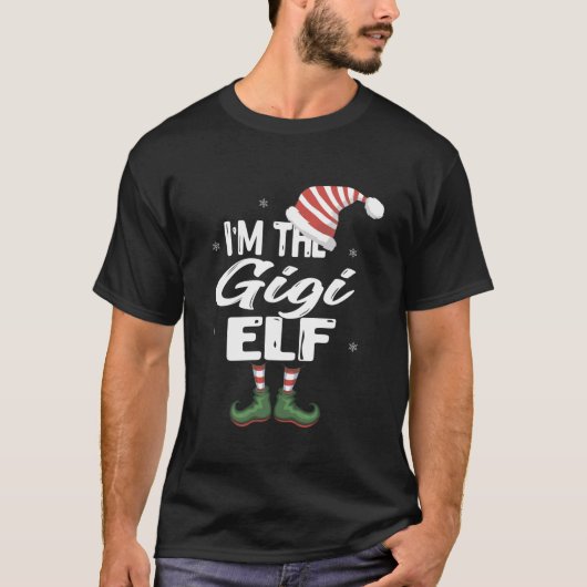 私はGigi小妖精や小人ファミリーマッチングクリスマスおばあちゃんギフト Tシャツ (正面)