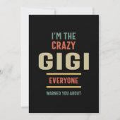 私はGigi誰もが熱狂するおばあちゃんギフト 招待状 (正面)