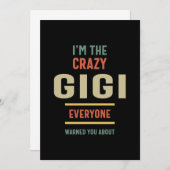 私はGigi誰もが熱狂するおばあちゃんギフト 招待状 (正面/裏面)