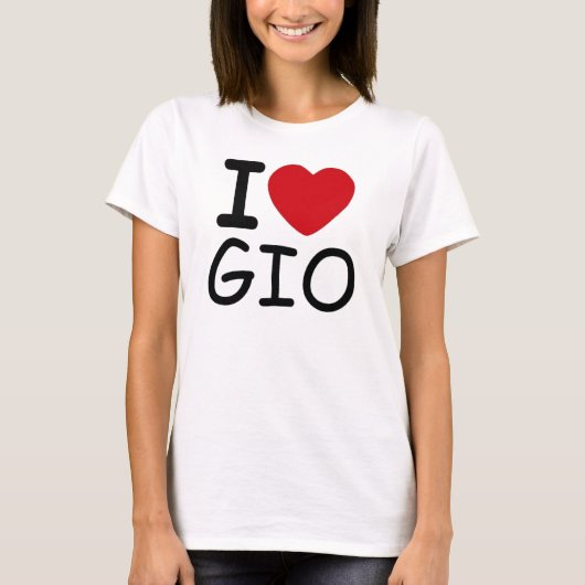 私はGIOをLOVE Tシャツ (正面)