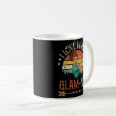 私はGlam Ma女性ロージーヴィンテージおばあちゃん大好き コーヒーマグカップ (正面右)
