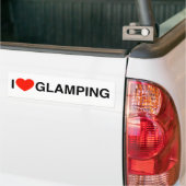 私はGlampingを愛します バンパーステッカー (トラック上)