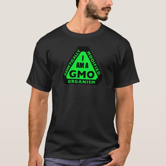 "私はGMO"のTシャツです: 緑 Tシャツ (正面)