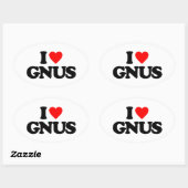 私はGNUSが大好き 楕円形シール (シート)