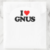 私はGNUSが大好き 楕円形シール (バッグ)