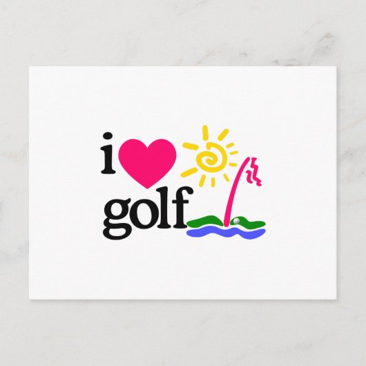 私はGOlFが大好き ポストカード (正面)
