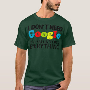 私はGoogleを必要としない私のパパは完全に知っている Tシャツ