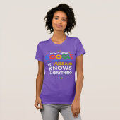 私はGoogleを必要としない私の夫は全てを知っている Tシャツ (正面フル)